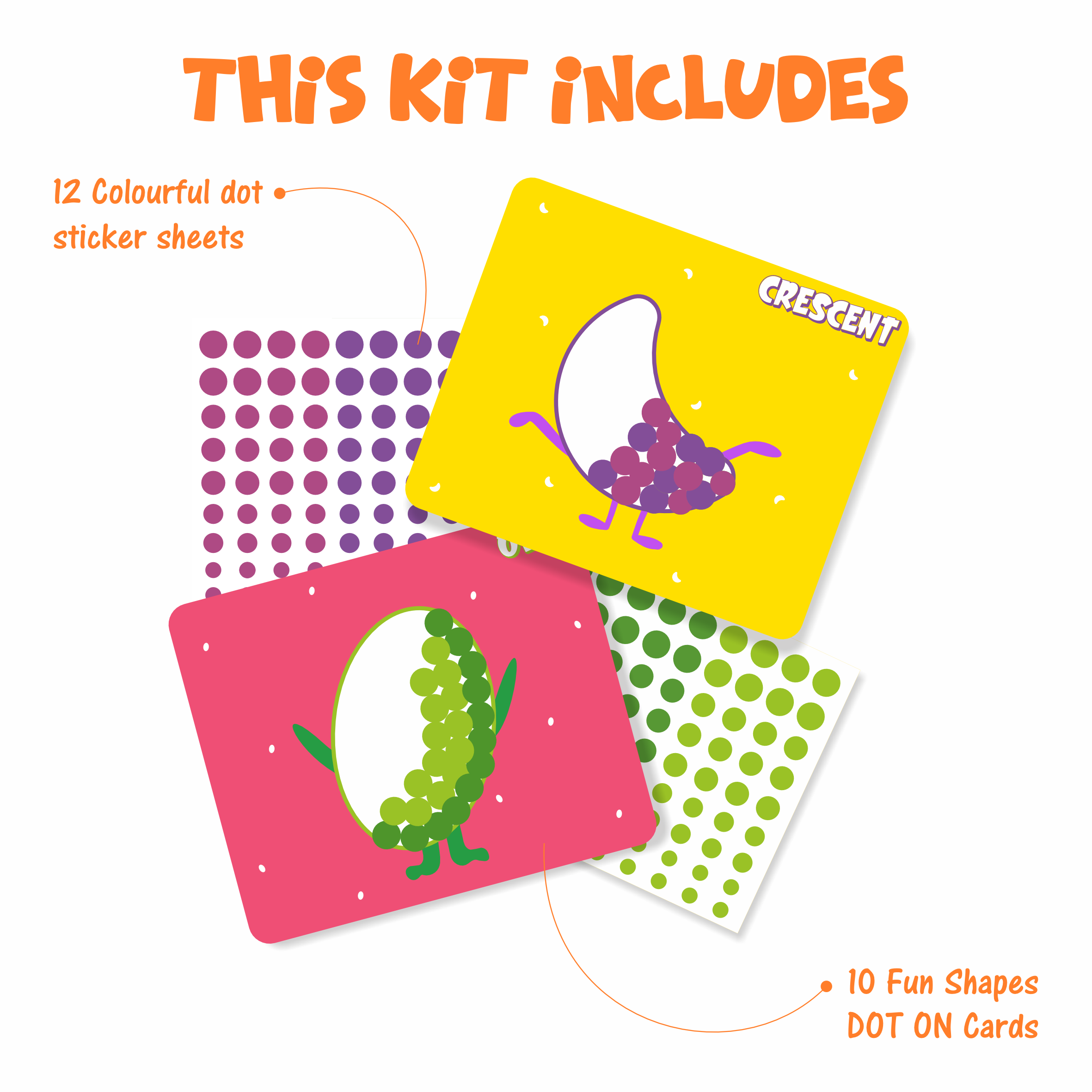 Dot on – Fun Shapes | Mess-free stickers (3-7 years) - Image 3