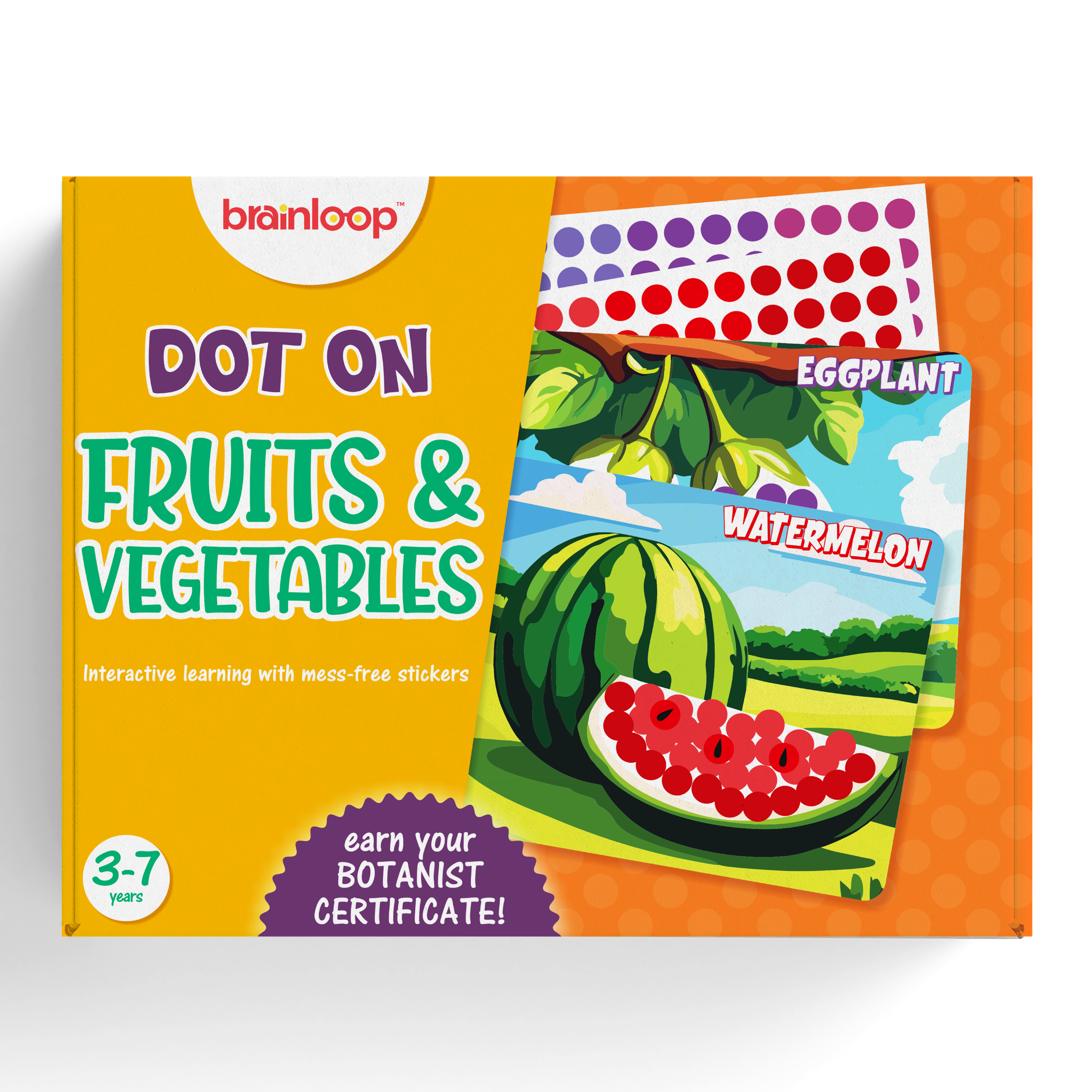 Dot on – Fruits & Vegetables | Mess-free stickers (3-7 years)