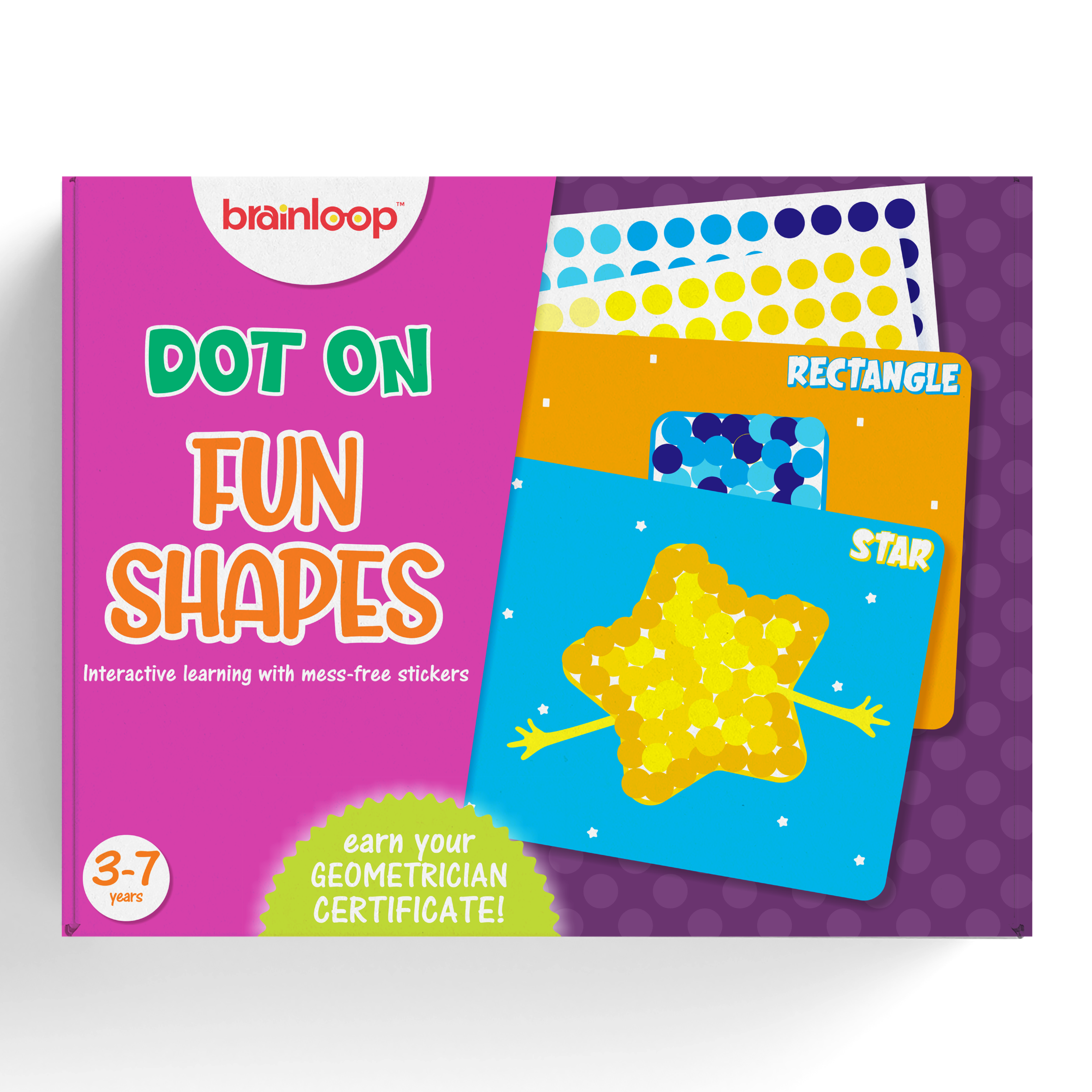 Dot on – Fun Shapes | Mess-free stickers (3-7 years)